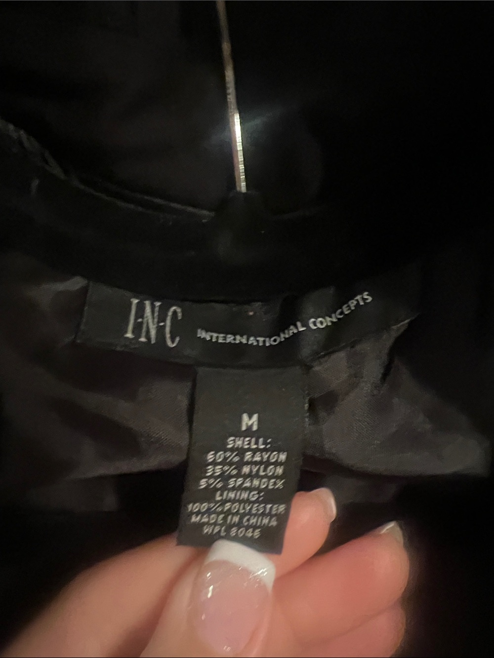 INC International Concepts Black Ruffle-Front Blazer Jacket - Picture 2 of 4